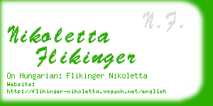 nikoletta flikinger business card